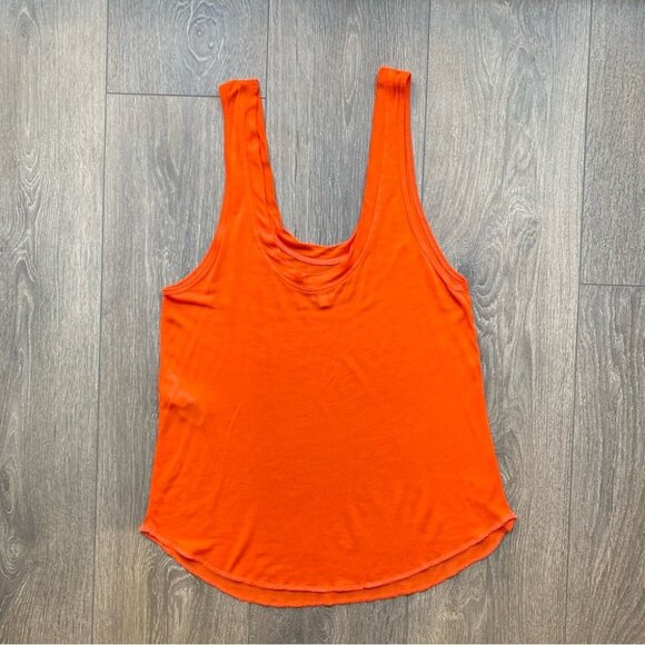 Aritzia Wilfred Women's Tank Top Cropped Sleeveless Bright Orange Size XS - Picture 9 of 13